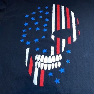 Spoiler Alert Land Of The Free w/ Skull Black T-Shirt Size XL